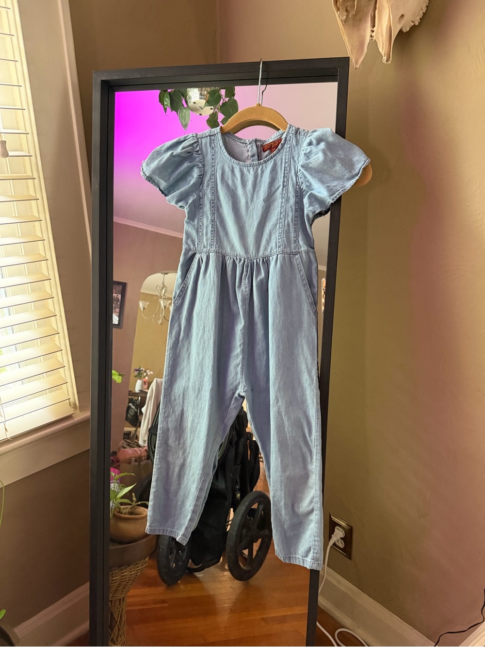 Light Blue Girls' Denim Jumpsuit - 7 for all mankind